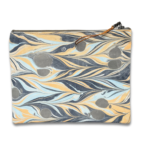 Hand Marbled One-of-a-Kind Zipper Pouch (#P15)