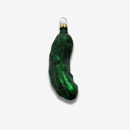 Glitter Cucumber Ornament