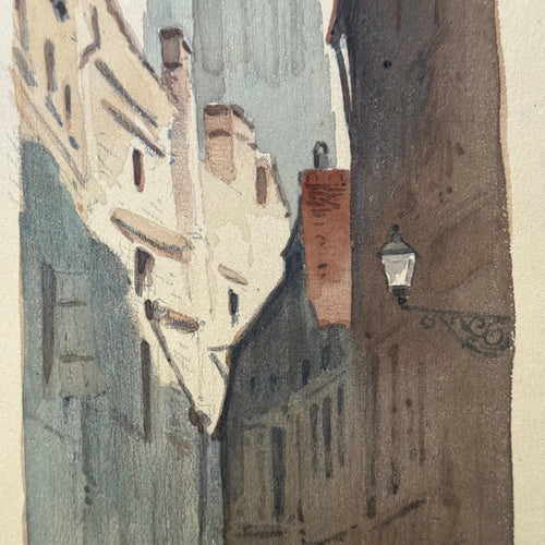 19th Century French Watercolor Painting by Alphonse Baril (#35)