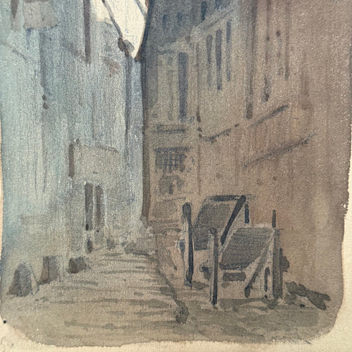 19th Century French Watercolor Painting by Alphonse Baril (#35)