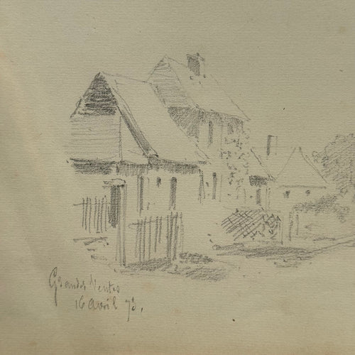 19th-century French Pencil Drawing by Alphonse Baril (#4)