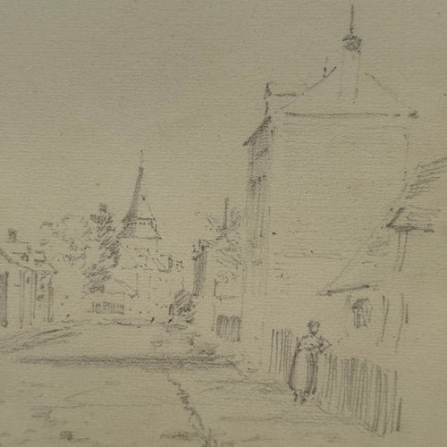 19th-century French Pencil Drawing by Alphonse Baril (#4)