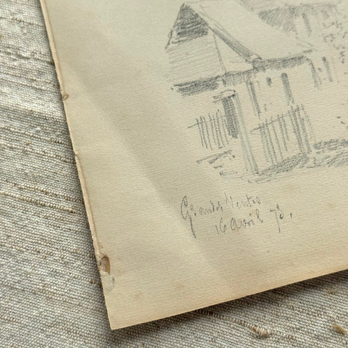 19th-century French Pencil Drawing by Alphonse Baril (#4)