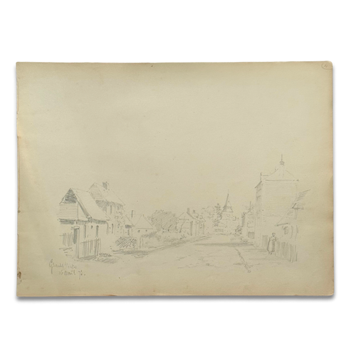 19th-century French Pencil Drawing by Alphonse Baril (#4)