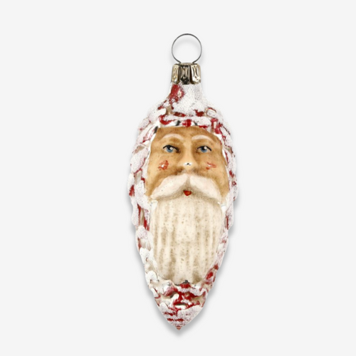 Red Pine Cone Santa Claus Ornament