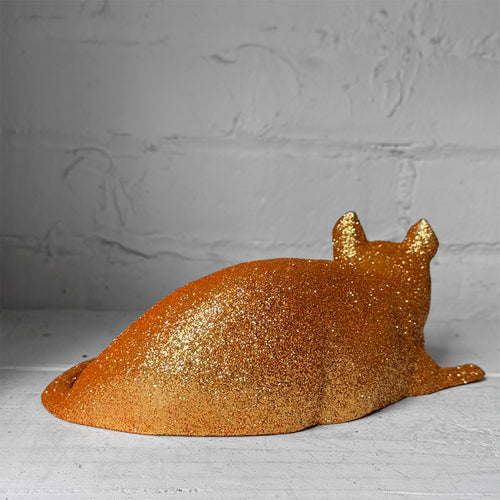 Ino Schaller Large Glitter Rat in Gold