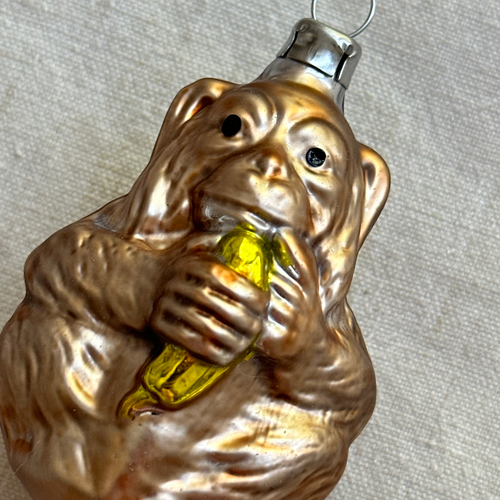 Nostalgic Monkey with Banana Ornament
