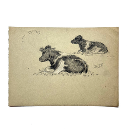 Evert Rabbers Early 20th-century Cow Drawing (ERA41)