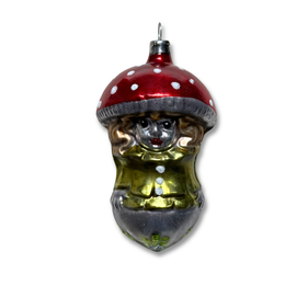 Nostalgic Mushroom Lady Ornament in Green