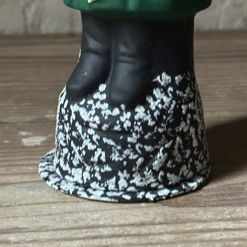 Papier-Mâché Santa with Old Finished Green Coat