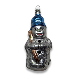 Nostalgic Snowman with Blue Hat Ornament