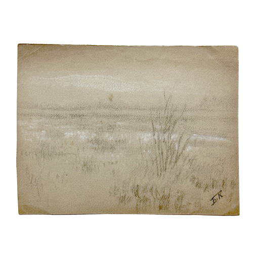 Evert Rabbers Early 20th-century Landscape Drawing (ERL24)