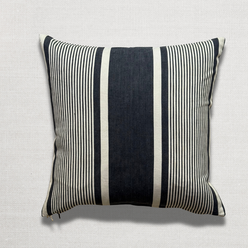 Custom 19th-century French Ticking Pillow (#42)