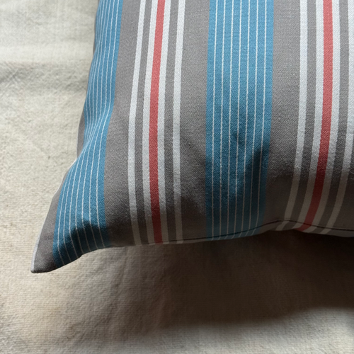 Custom 19th-century French Ticking Pillow (#3-15)