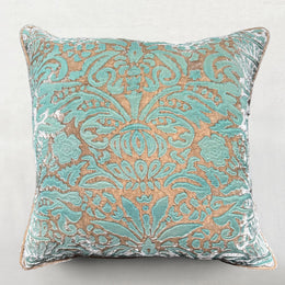 Monaco Embroidered Silk Velvet Cushion in Original