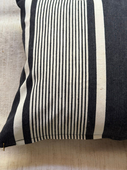 Custom 19th-century French Ticking Pillow (#31)