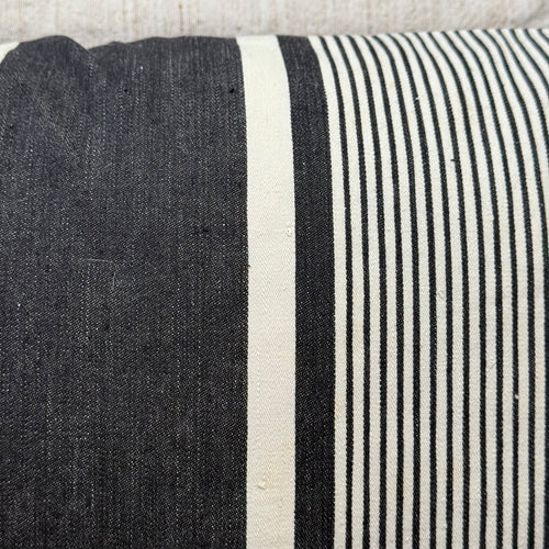 Custom 19th-century French Ticking Pillow (#31)