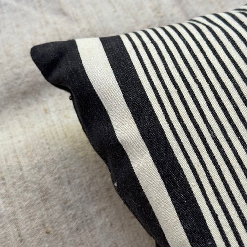 Custom 19th-century French Ticking Pillow (#31)
