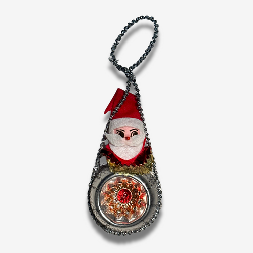 Nostalgic Cotton Santa Reflector Ornament