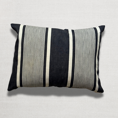 Custom 19th-century French Ticking Pillow (#31)