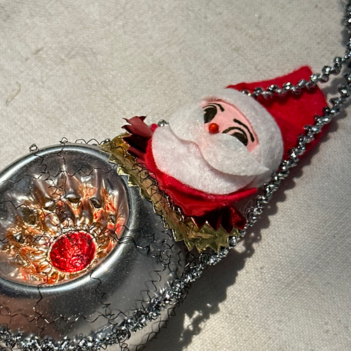 Nostalgic Cotton Santa Reflector Ornament