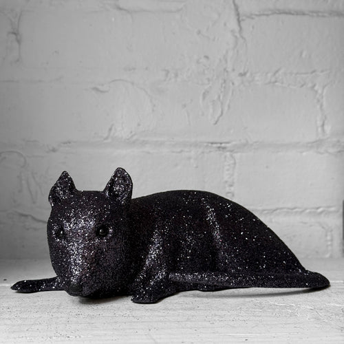 Ino Schaller Large Glitter Rat in Gunmetal
