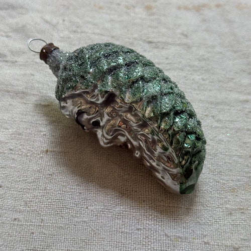 Nostalgic Pinecone with Santa Face Ornament