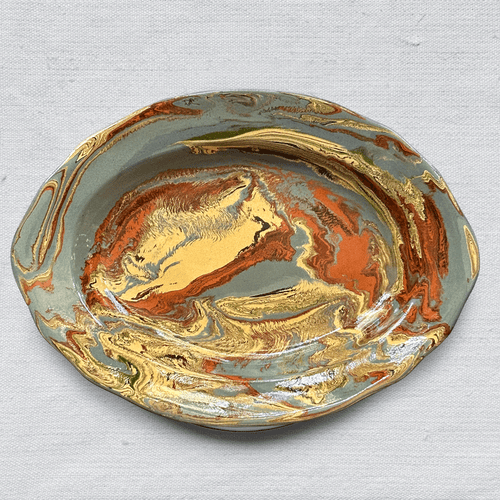 Marbled Deep Oval Platter in Macao (PD 1127)