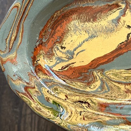 Marbled Deep Oval Platter in Macao (PD 1127)