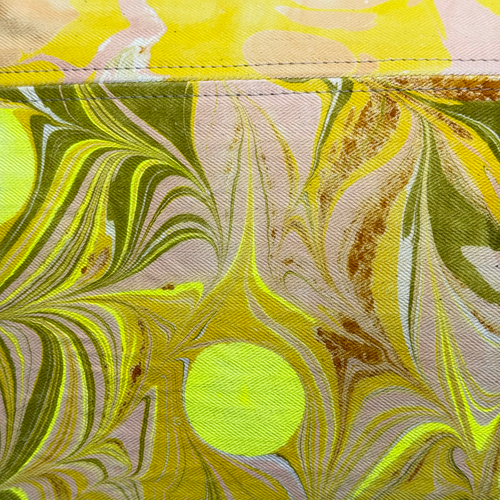 Hand Marbled One-of-a-Kind Pillow (26-13)