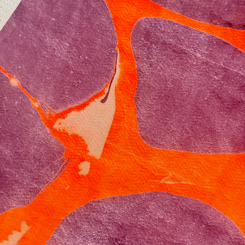 Hand Marbled One-of-a-Kind Zipper Pouch (#P17)