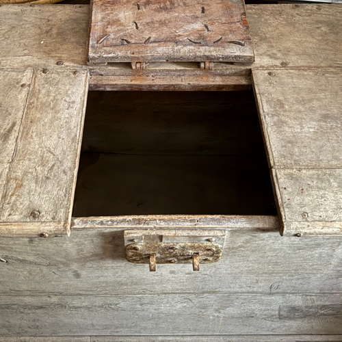 20th-century Double-Latch Rolling Chest