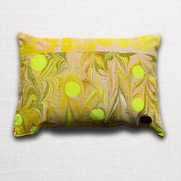 Hand Marbled One-of-a-Kind Pillow (26-13)