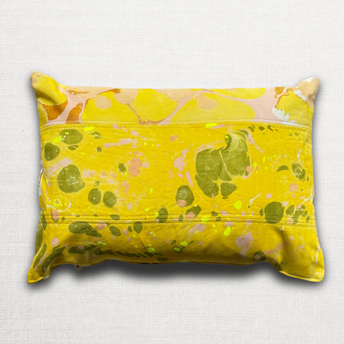 Hand Marbled One-of-a-Kind Pillow (26-13)