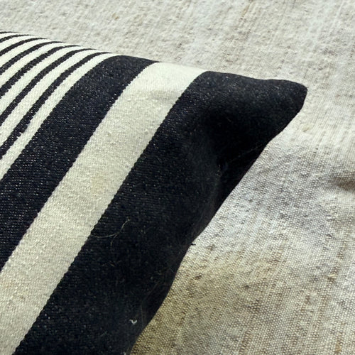 Custom 19th-century French Ticking Pillow (#31)