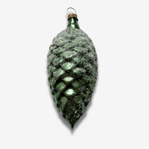 Pinecone with Snow Ornament