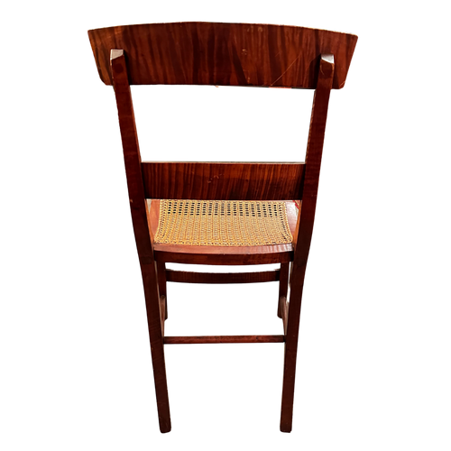 19th Century Federal Tiger Burled Cane Chair