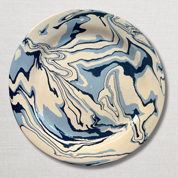 Marbled Presentation Plate in Belle Île (BI #762)