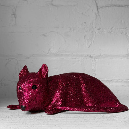 Ino Schaller Large Glitter Rat in Fuchsia