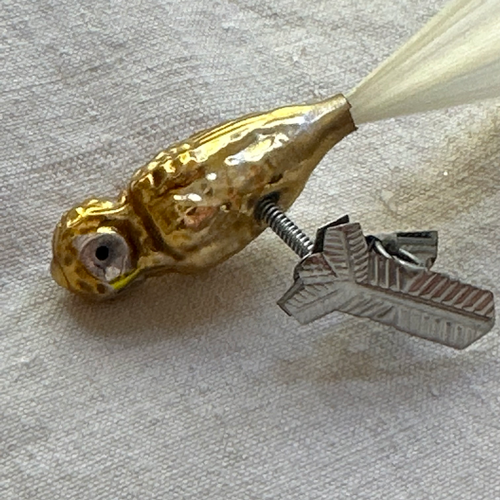 Nostalgic Clip-on Gold Owl Ornament