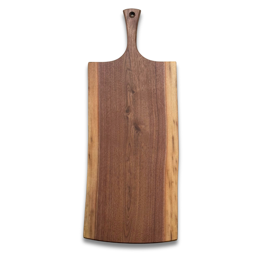 Spencer Peterman 27" Black Walnut Wood Cutting Board with Handle (#4-21)