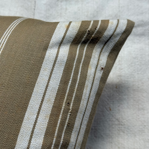 Custom 19th-century French Ticking Pillow (#3-16)