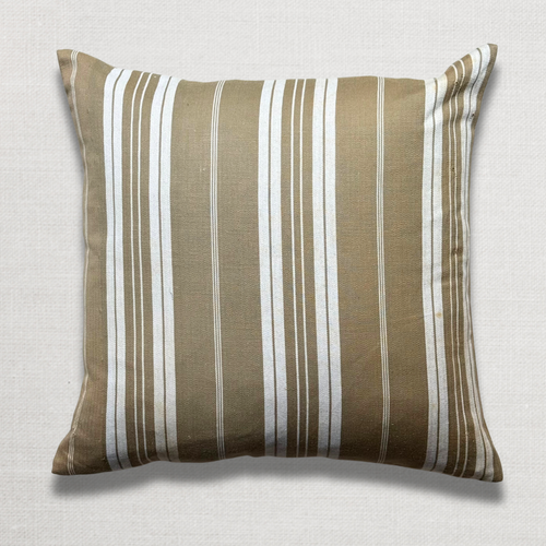 Custom 19th-century French Ticking Pillow (#3-16)
