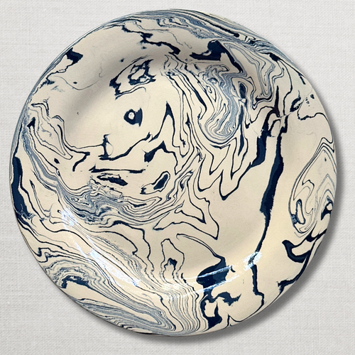 Marbled Presentation Plate in Dark Belle Île (DB #763)