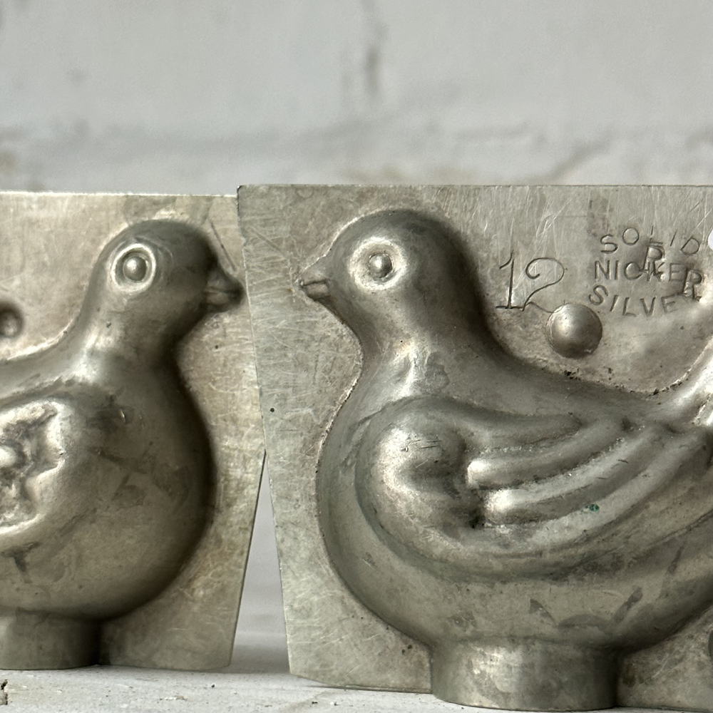 Antique Chocolate Bird Tin Mold (#29)