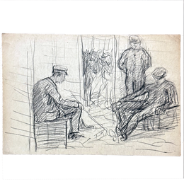 Evert Rabbers Early 20th-century Figure Drawing (1)