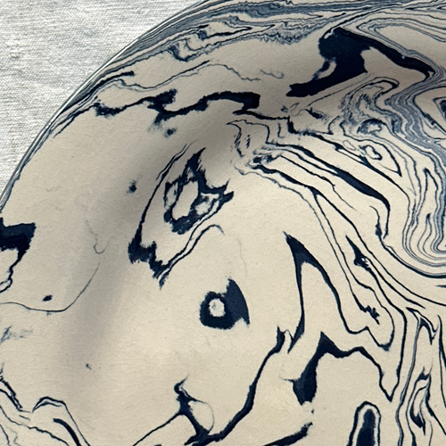Marbled Presentation Plate in Dark Belle Île (DB #763)