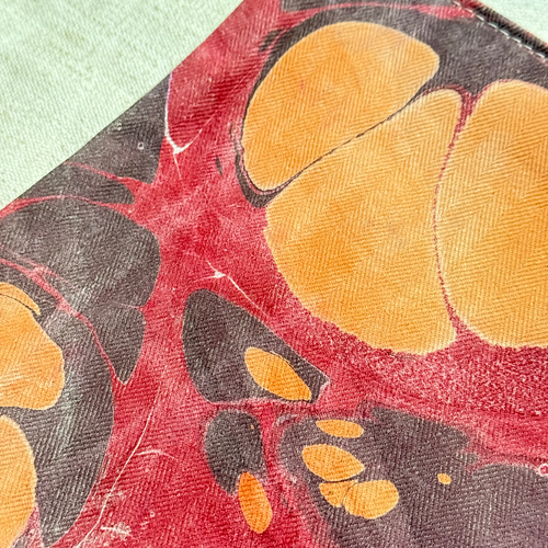 Hand Marbled One-of-a-Kind Zipper Pouch (#P18)