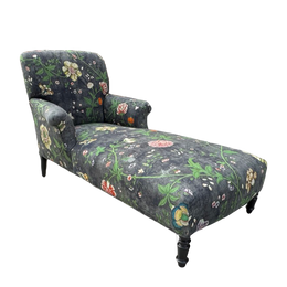 Custom John Derian for Cisco Brothers Pond Chaise in Pierre Frey Le Paravent Chinois Fabric
