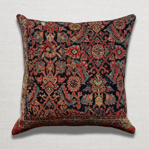 Antique Caucasian Rug Pillow